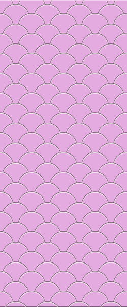 Pink Fishscales Tile Acrylic Shower Panel 2440mm x 1220mm (3mm Thick) - CladdTech