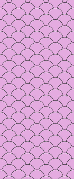 Pink Fishscales Tile Acrylic Shower Panel 2440mm x 1220mm (3mm Thick) - CladdTech