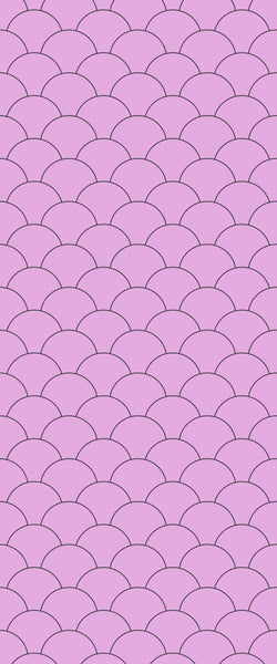 Pink Fishscales Tile Acrylic Shower Panel 2440mm x 1220mm (3mm Thick) - CladdTech