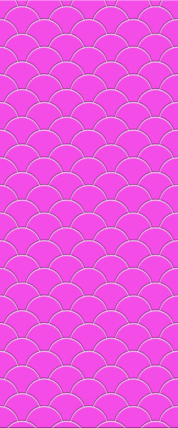 Pink Fishscales Tile Acrylic Shower Panel 2440mm x 1220mm (3mm Thick) - CladdTech