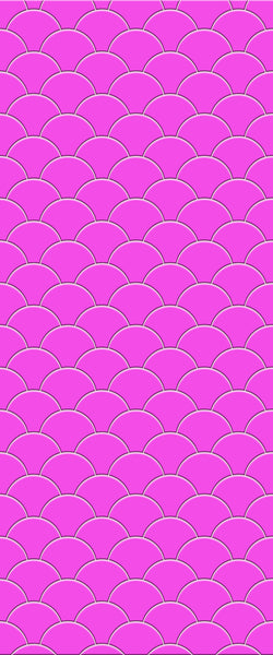 Pink Fishscales Tile Acrylic Shower Panel 2440mm x 1220mm (3mm Thick) - CladdTech