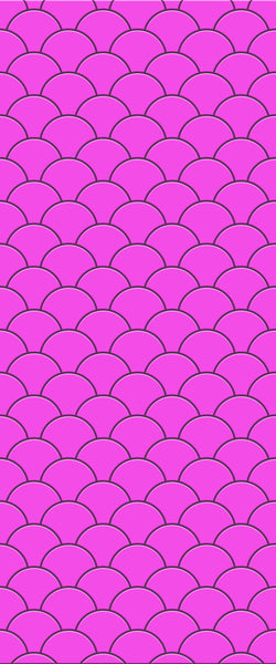 Pink Fishscales Tile Acrylic Shower Panel 2440mm x 1220mm (3mm Thick) - CladdTech