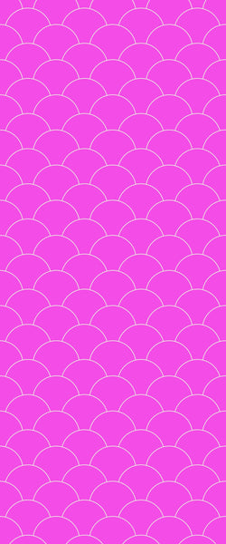 Pink Fishscales Tile Acrylic Shower Panel 2440mm x 1220mm (3mm Thick) - CladdTech