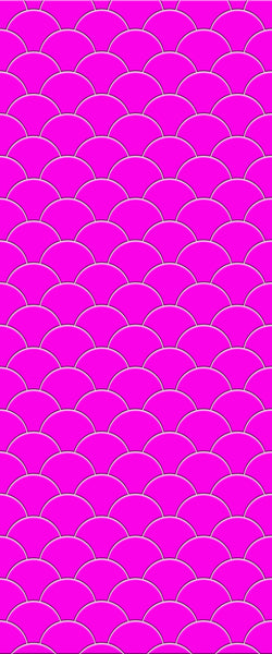 Pink Fishscales Tile Acrylic Shower Panel 2440mm x 1220mm (3mm Thick) - CladdTech