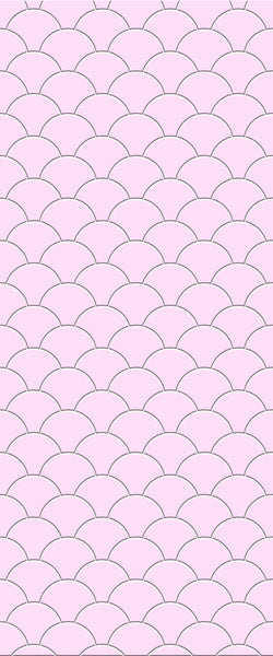 Pink Fishscales Tile Acrylic Shower Panel 2440mm x 1220mm (3mm Thick) - CladdTech