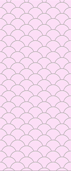Pink Fishscales Tile Acrylic Shower Panel 2440mm x 1220mm (3mm Thick) - CladdTech