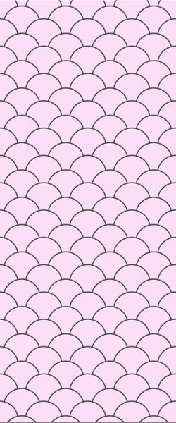 Pink Fishscales Tile Acrylic Shower Panel 2440mm x 1220mm (3mm Thick) - CladdTech