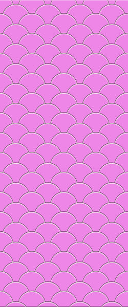 Pink Fishscales Tile Acrylic Shower Panel 2440mm x 1220mm (3mm Thick) - CladdTech