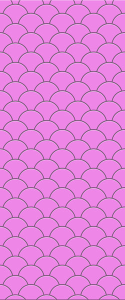 Pink Fishscales Tile Acrylic Shower Panel 2440mm x 1220mm (3mm Thick) - CladdTech