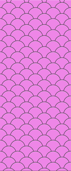 Pink Fishscales Tile Acrylic Shower Panel 2440mm x 1220mm (3mm Thick) - CladdTech