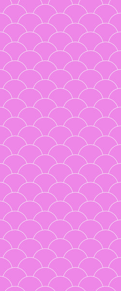 Pink Fishscales Tile Acrylic Shower Panel 2440mm x 1220mm (3mm Thick) - CladdTech