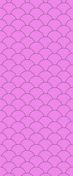 Pink Fishscales Tile Acrylic Shower Panel 2440mm x 1220mm (3mm Thick) - CladdTech