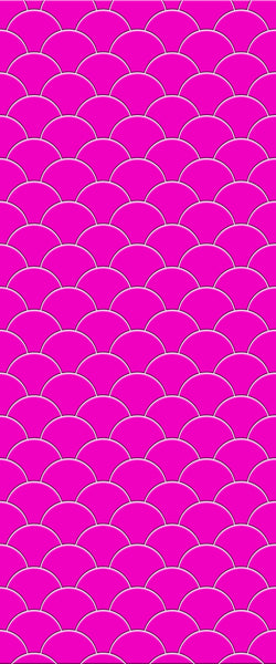 Pink Fishscales Tile Acrylic Shower Panel 2440mm x 1220mm (3mm Thick) - CladdTech