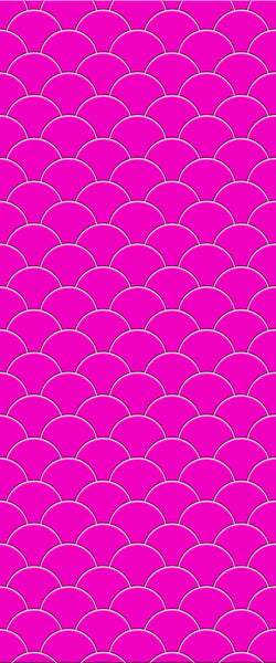 Pink Fishscales Tile Acrylic Shower Panel 2440mm x 1220mm (3mm Thick) - CladdTech