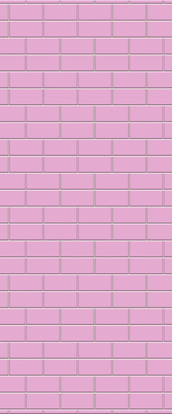 Pink Brickbond Tile Acrylic Shower Wall Panel 2440mm x 1220mm ( 3mm Thick) - CladdTech