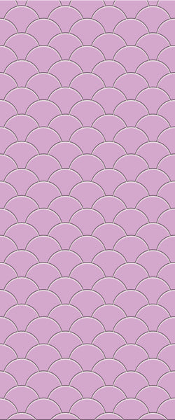 Pink Fishscales Tile Acrylic Shower Panel 2440mm x 1220mm (3mm Thick) - CladdTech