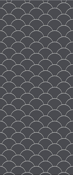 Grey Fishscales Acrylic Shower Wall Panel 2440mm x 1220mm (3mm Thick) - CladdTech