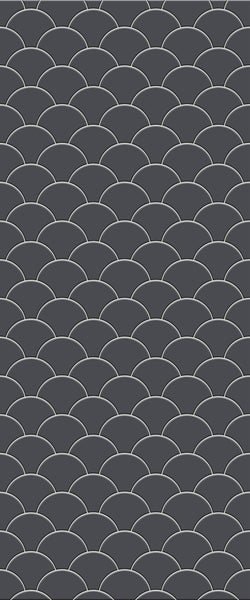 Grey Fishscales Acrylic Shower Wall Panel 2440mm x 1220mm (3mm Thick) - CladdTech