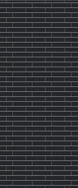 Grey Brickslips Acrylic Shower Wall Panel 2440mm x 1220mm (3mm Thick) - CladdTech