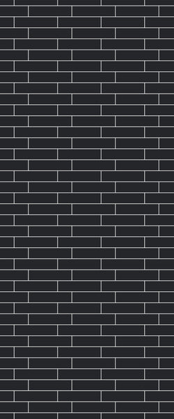 Grey Brickslips Acrylic Shower Wall Panel 2440mm x 1220mm (3mm Thick)