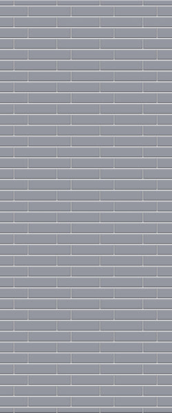 Grey Brickslips Acrylic Shower Wall Panel 2440mm x 1220mm (3mm Thick) - CladdTech