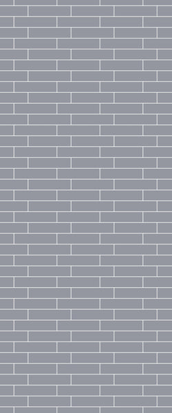 Grey Brickslips Acrylic Shower Wall Panel 2440mm x 1220mm (3mm Thick) - CladdTech