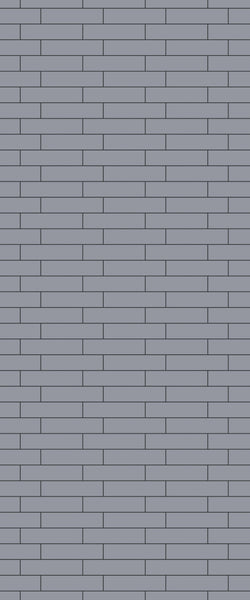 Grey Brickslips Acrylic Shower Wall Panel 2440mm x 1220mm (3mm Thick) - CladdTech