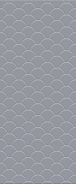 Grey Fishscales Acrylic Shower Wall Panel 2440mm x 1220mm (3mm Thick) - CladdTech