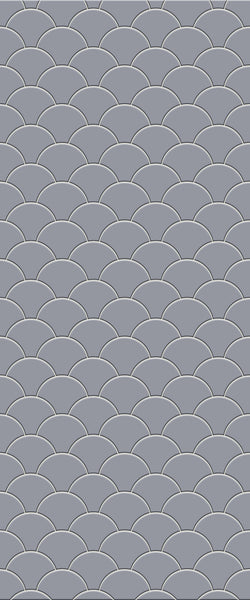 Grey Fishscales Acrylic Shower Wall Panel 2440mm x 1220mm (3mm Thick) - CladdTech