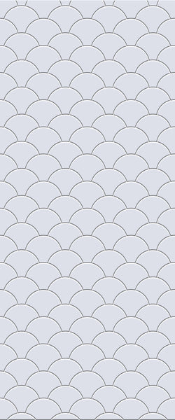 Grey Fishscales Acrylic Shower Wall Panel 2440mm x 1220mm (3mm Thick) - CladdTech