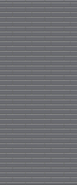 Grey Brickslips Acrylic Shower Wall Panel 2440mm x 1220mm (3mm Thick) - CladdTech