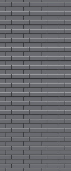Grey Brickslips Acrylic Shower Wall Panel 2440mm x 1220mm (3mm Thick) - CladdTech