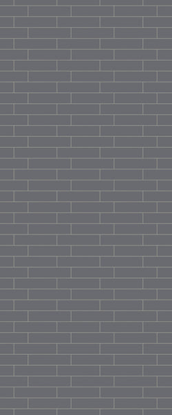 Grey Brickslips Acrylic Shower Wall Panel 2440mm x 1220mm (3mm Thick) - CladdTech