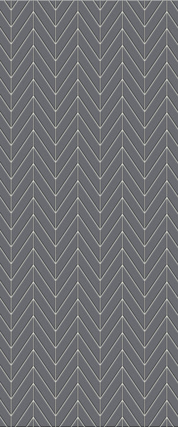 Grey Chevron Acrylic Shower Wall Panel 2440mm x 1220mm (3mm Thick) - CladdTech