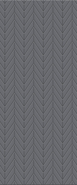 Grey Chevron Acrylic Shower Wall Panel 2440mm x 1220mm (3mm Thick) - CladdTech