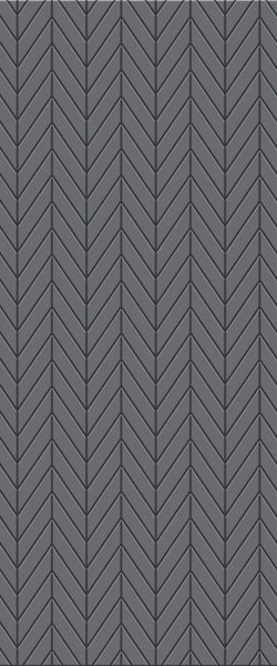 Grey Chevron Acrylic Shower Wall Panel 2440mm x 1220mm (3mm Thick) - CladdTech