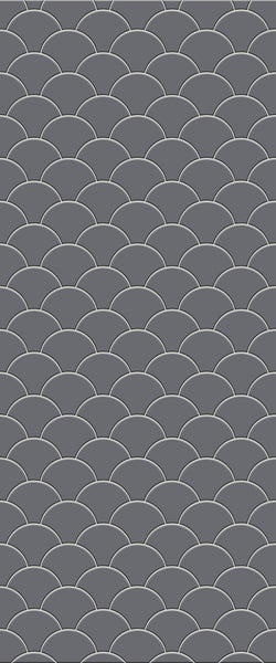 Grey Fishscales Acrylic Shower Wall Panel 2440mm x 1220mm (3mm Thick) - CladdTech