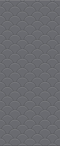 Grey Fishscales Acrylic Shower Wall Panel 2440mm x 1220mm (3mm Thick) - CladdTech