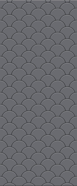 Grey Fishscales Acrylic Shower Wall Panel 2440mm x 1220mm (3mm Thick) - CladdTech
