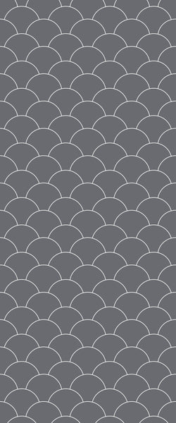 Grey Fishscales Acrylic Shower Wall Panel 2440mm x 1220mm (3mm Thick) - CladdTech