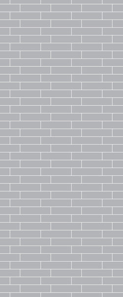 Grey Brickslips Acrylic Shower Wall Panel 2440mm x 1220mm (3mm Thick)