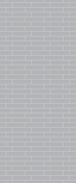 Grey Brickslips Acrylic Shower Wall Panel 2440mm x 1220mm (3mm Thick) - CladdTech