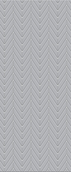 Grey Chevron Acrylic Shower Wall Panel 2440mm x 1220mm (3mm Thick) - CladdTech