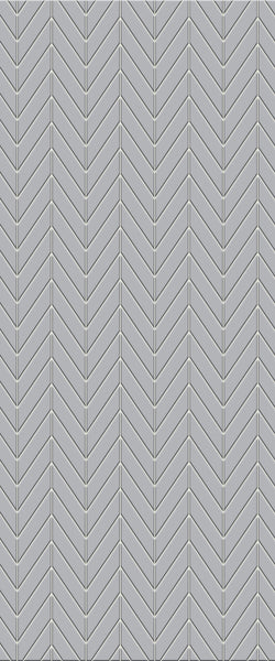 Grey Chevron Acrylic Shower Wall Panel 2440mm x 1220mm (3mm Thick) - CladdTech