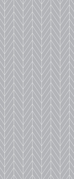 Grey Chevron Acrylic Shower Wall Panel 2440mm x 1220mm (3mm Thick) - CladdTech