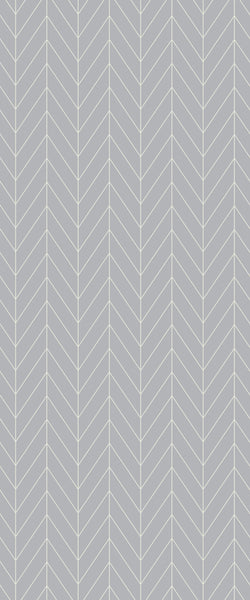 Grey Chevron Acrylic Shower Wall Panel 2440mm x 1220mm (3mm Thick) - CladdTech