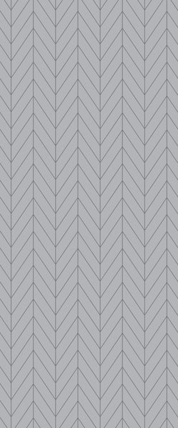 Grey Chevron Acrylic Shower Wall Panel 2440mm x 1220mm (3mm Thick) - CladdTech