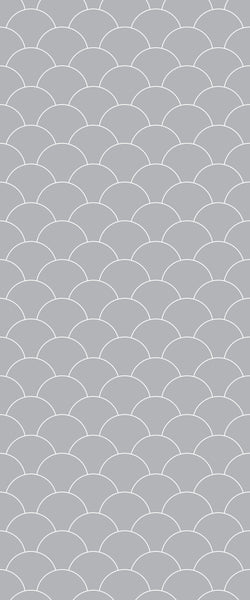 Grey Fishscales Acrylic Shower Wall Panel 2440mm x 1220mm (3mm Thick) - CladdTech