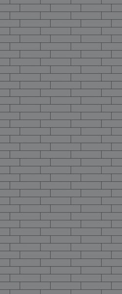 Grey Brickslips Acrylic Shower Wall Panel 2440mm x 1220mm (3mm Thick) - CladdTech