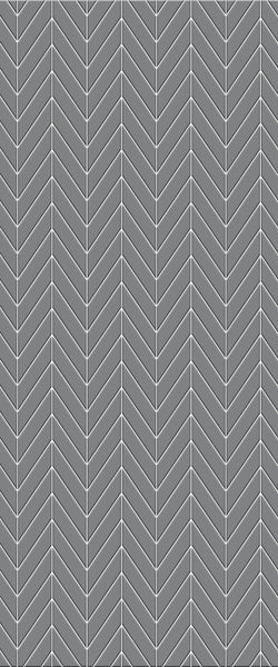 Grey Chevron Acrylic Shower Wall Panel 2440mm x 1220mm (3mm Thick) - CladdTech